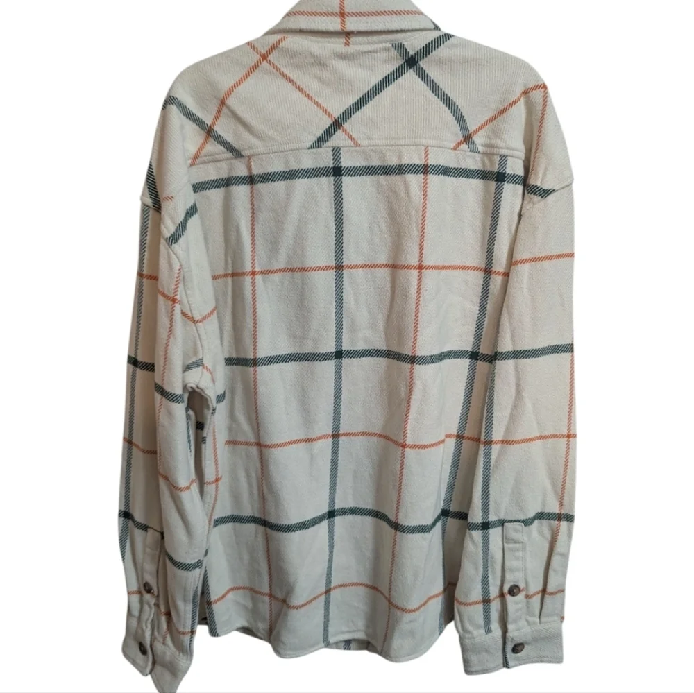 Goodfellow & Co Men's Plaid Jacket Shacket Sz XXL Cream Color M-010